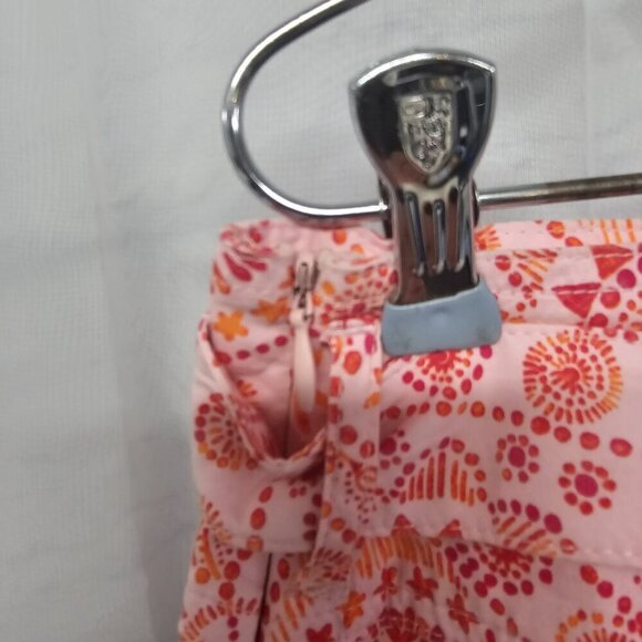 Pink Orange Boho Hippie Geometric Floral Belted Skort 10 - Picture 5 of 10